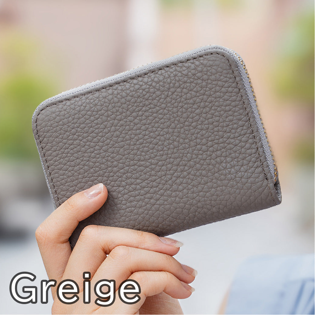 お札が折れない 本革ミニ財布 レディース スキミング防止