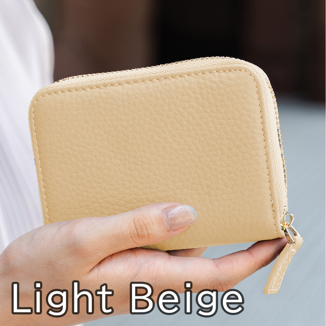 お札が折れない 本革ミニ財布 レディース スキミング防止