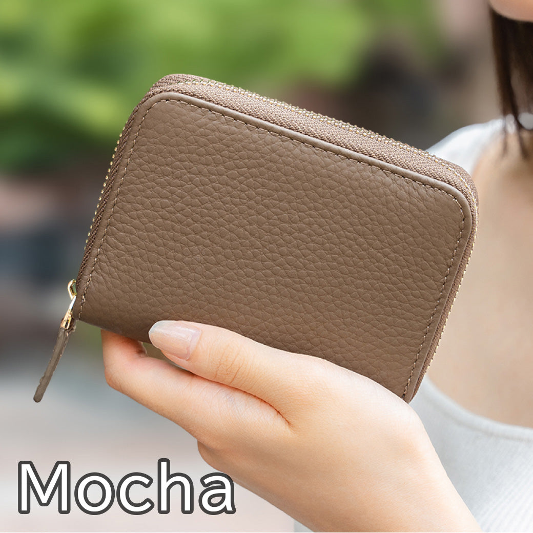 お札が折れない 本革ミニ財布 レディース スキミング防止