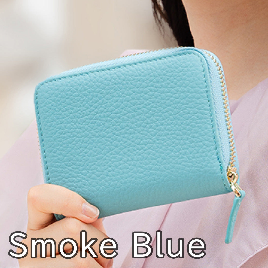 お札が折れない 本革ミニ財布 レディース スキミング防止