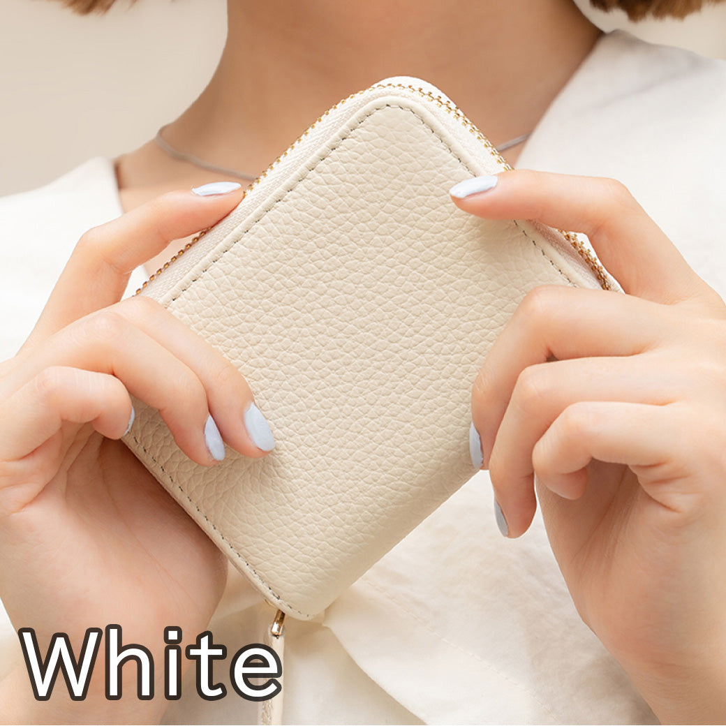 お札が折れない 本革ミニ財布 レディース スキミング防止