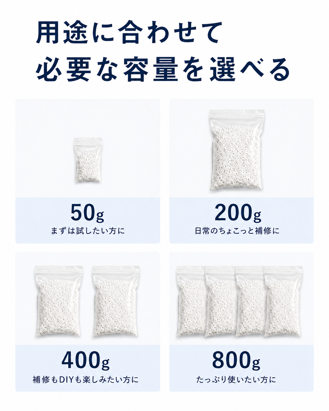 お湯でやわらか成形 何度でも作り直せる プラスチック粘土 熱可塑性ペレット